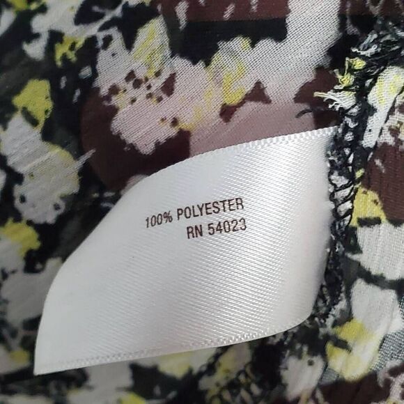 Old Navy 2X Black Floral Sheer Top - Picture 7 of 8